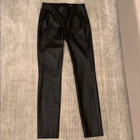 theory faux leather pants